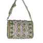 Rajwada White Suede Embellished Clutch For Women