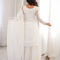 Rajwada White Silk Blend Embellished Kurta Set For Women