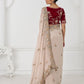 Rajwada Off White Viscose Silk Embroidered Saree For Women