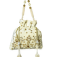Rajwada White Suede Embellished Potli For Women