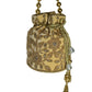 Rajwada Golden Suede Embellished Potli For Women