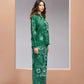 Rajwada Green Linen Printed Stitched Co-Ord Set For Women