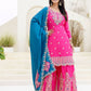 Rajwada Pink Chiffon Embroidered Stitched Kurta Set For Women