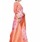 Rajwada Pink Silk Blend Floral Printed Saree For Women