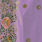 Rajwada Lavender Georgette Embroidered Elegant Saree For Women