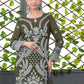 Rajwada Olive Green Silk Blend Embroidered Semi-Sitched Kurta Set For Women
