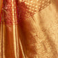 Rajwada Orange Silk Blend Solid Saree For Women