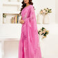 Rajwada Light Pink Cotton Linen Zari Work Saree For Women