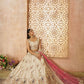 Rajwada Off White Silk Blend Embroidered Semi-Stitched Lehenga For Women