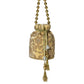 Rajwada Golden Suede Embellished Potli For Women