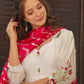 Rajwada White Chanderi Embriodered Stitched Kurta Set For Women