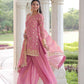 Rajwada Pink Silk Blend Embellished Kurta Set For Women