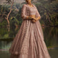 Rajwada Light Pink Net Embellished Semi-Stitched Lehenga For Women