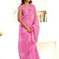 Rajwada Light Pink Cotton Linen Zari Work Saree For Women