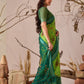 Rajwada Green Linen Cotton Printed Saree For Women