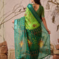 Rajwada Green Linen Cotton Printed Saree For Women