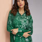 Rajwada Green Linen Printed Stitched Co-Ord Set For Women
