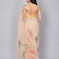 Light Yellow Net Embellished Saree