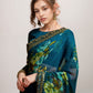 Rajwada Teal Georgette Printed Saree For Women