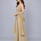 Beige Silk Blend Embellished Kurta Set
