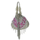 Rajwada Silver Suede Embellished Potli For Women