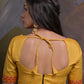 Rajwada Yellow Printed Chiffon Saree With Unstitched Blouse For Women