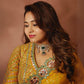 Rajwada Mustard Georgette Embellished Elegant Saree For Women