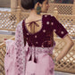 Rajwada Lavender Georgette Embellished Elegant Saree For Women