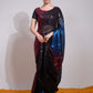 Rajwada Multicolor Embellished Georgette Saree With Unstitched Blouse For Women