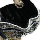 Rajwada Black Velvet Embellished Potli For Women