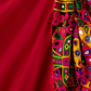 Rajwada Pink And Brown Cotton Blend Embroidered Semi-Stitched lehenga For Women