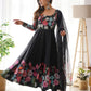 Rajwada Black Georgette Printed Stitched Kurta Set For Women