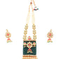 Rajwada Women Green Pearl Necklace Set