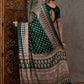 Rajwada Green Silk Blend Printed Elegant Saree For Women