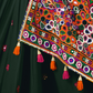 Rajwada Dark Green Cotton Blend Embroidered Semi-Stitched Lehenga For Women