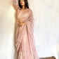 Rajwada - Designer Pink Sequins Saree with Unstitched Blouse