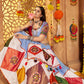Rajwada Multicolor Viscose Cotton Embroidered Semi-Stitched lehenga With Patch Work And Stunning Tassels For Women
