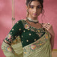 Rajwada Light Green Georgette Embroidered Elegant Saree For Women