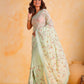 Rajwada Off White Georgette Embroidered Saree With Unstitched Blouse For Women
