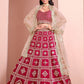 Rajwada Pink Art Silk Embellished Semi-Stitched lehenga For Women