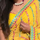 Rajwada Yellow Georgette Saree with unstitched Blouse for Women