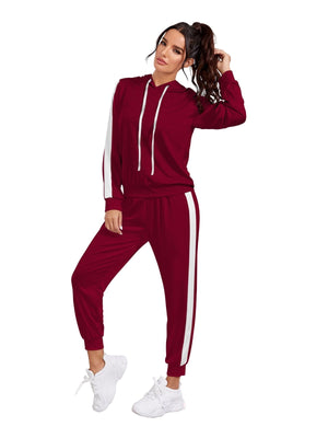 Rajwada Maroon Polyester Patterned Co-Ord Set For Women