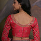 Rajwada Wine Embellished Georgette Saree With Unstitched Blouse For Women