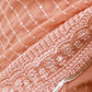 Rajwada Peach Georgette Embroidered Saree With Unstitched Blouse For Women