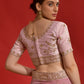Rajwada Pink Embroidered Georgette Saree With Unstitched Blouse For Women