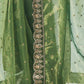 Rajwada Green Embellished Net Saree With Unstitched Blouse For Women