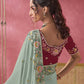 Rajwada Sea Green Georgette Embroidered Elegant Saree For Women
