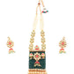 Rajwada Women Green Pearl Necklace Set