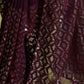 Rajwada Wine Embellished Georgette Saree With Unstitched Blouse For Women