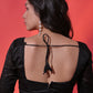 Rajwada Black Embellished Georgette Saree With Unstitched Blouse For Women